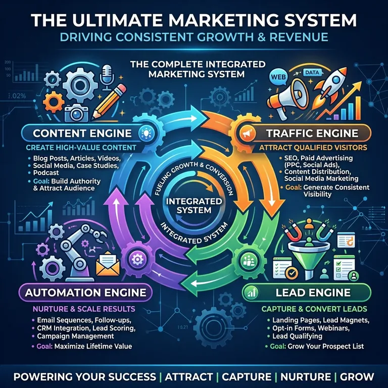 The GrowthStack Marketing System graphic.